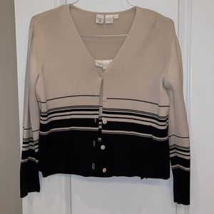 Taupe and black medium sweater set